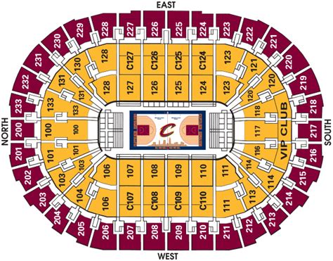 cavs seating chart 3d